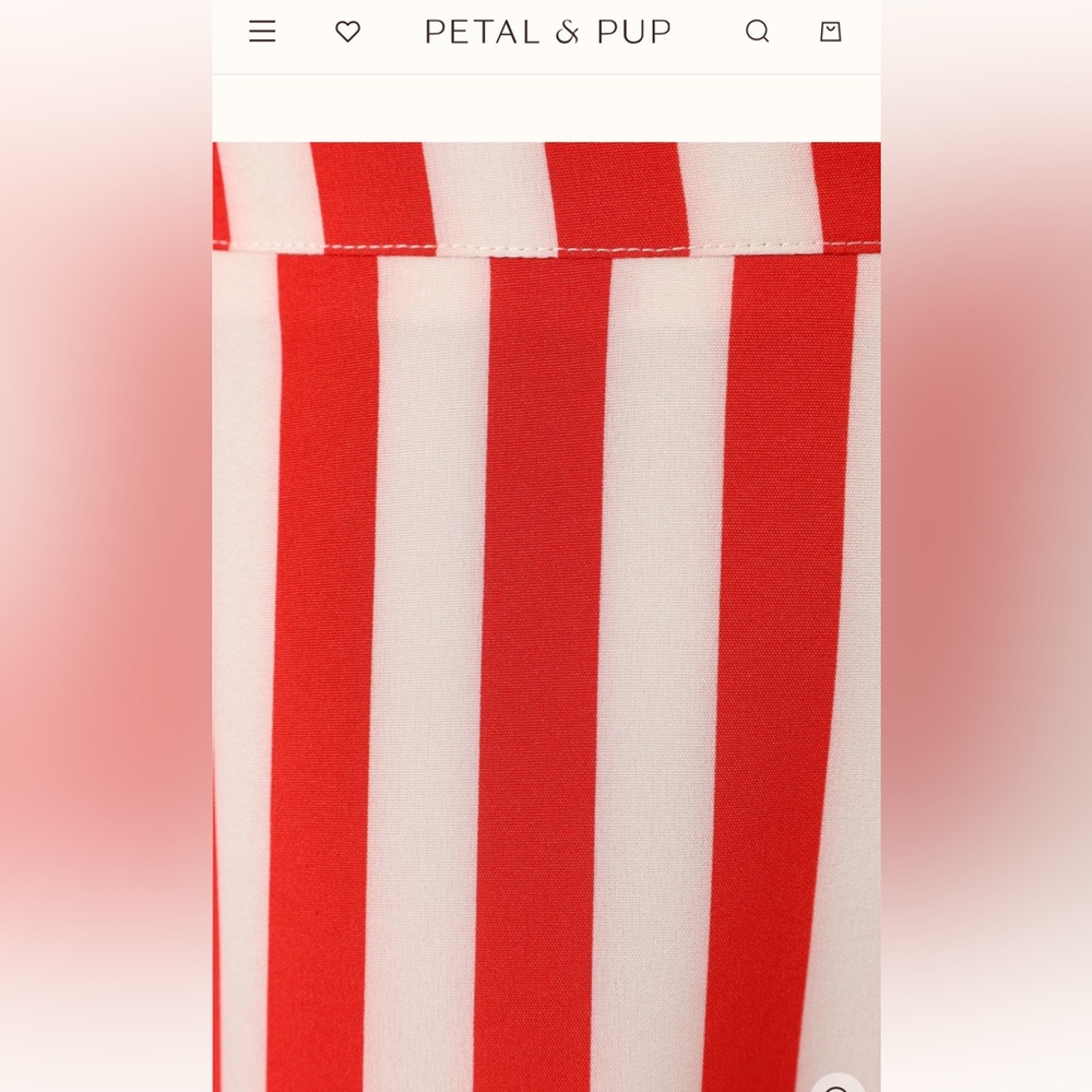 Petal and Pup Elijah Set - Red White Stripe Size M Two Piece Set - Picture 10 of 13
